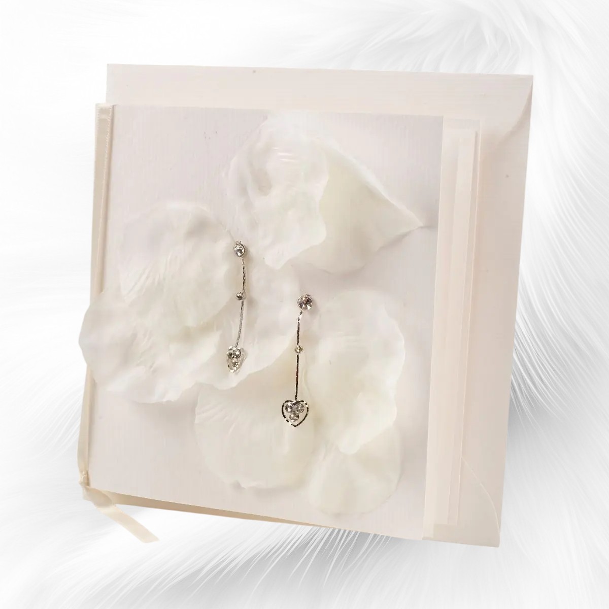 Faire part pétales et strass