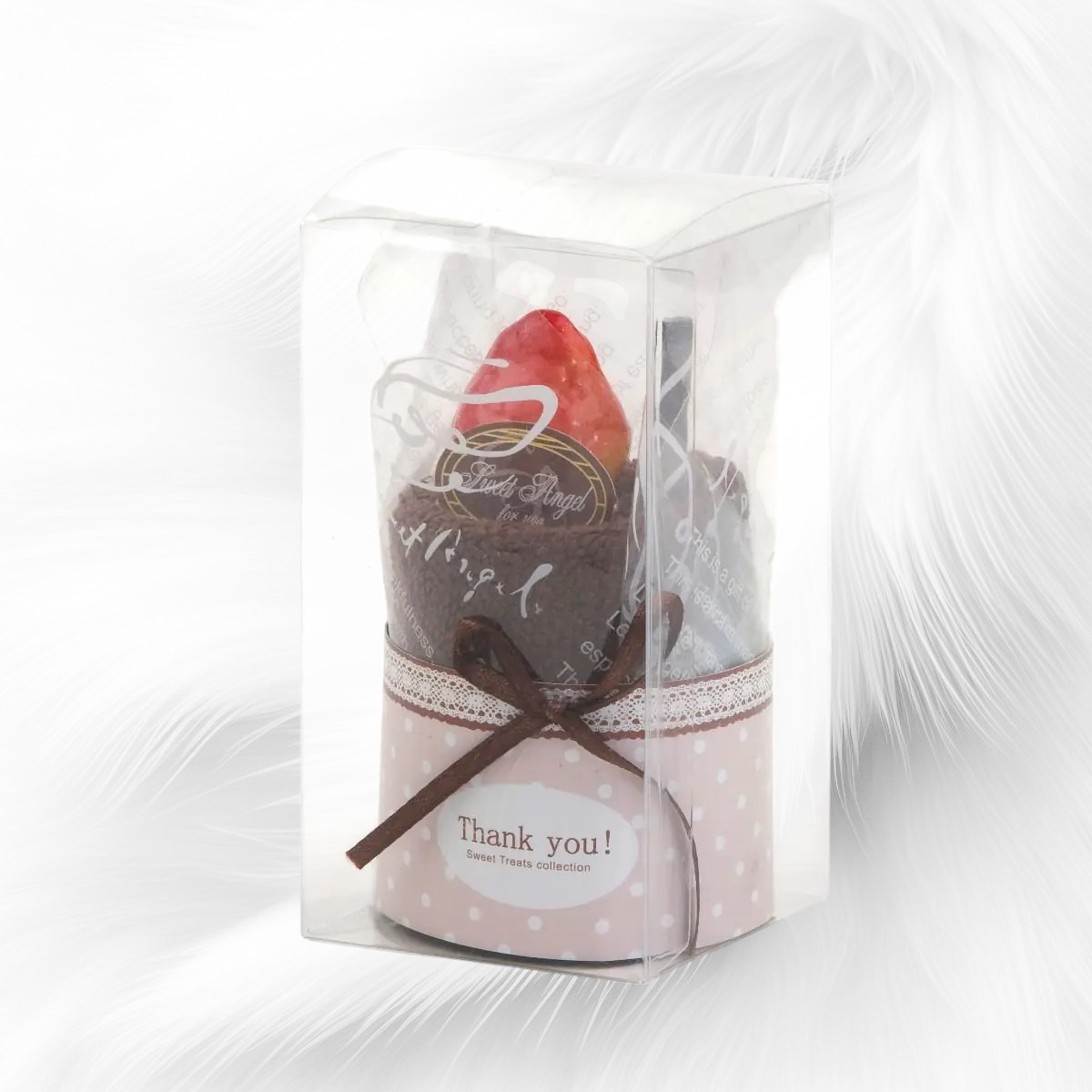 Gâteau serviette pois beige