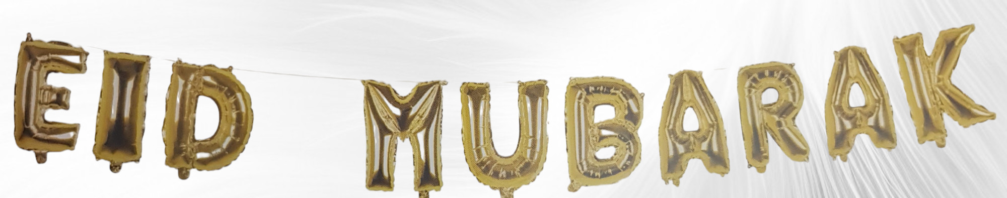 Guirlande en ballons d'aluminium - Aïd Moubarak