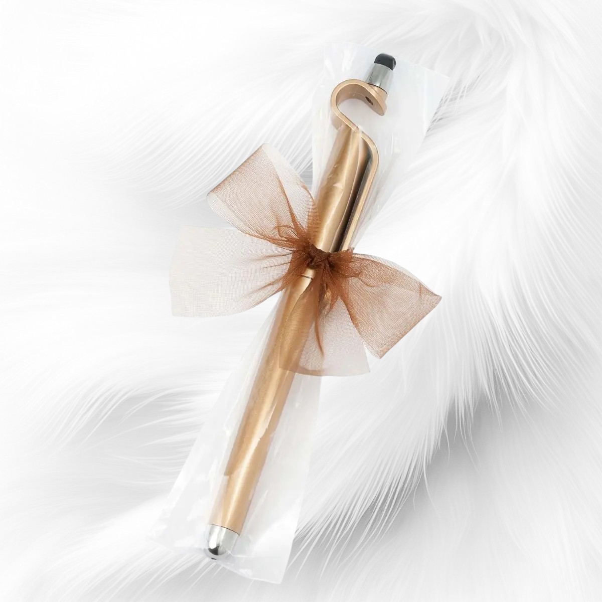 Marqueur tactile doré et porte téléphone