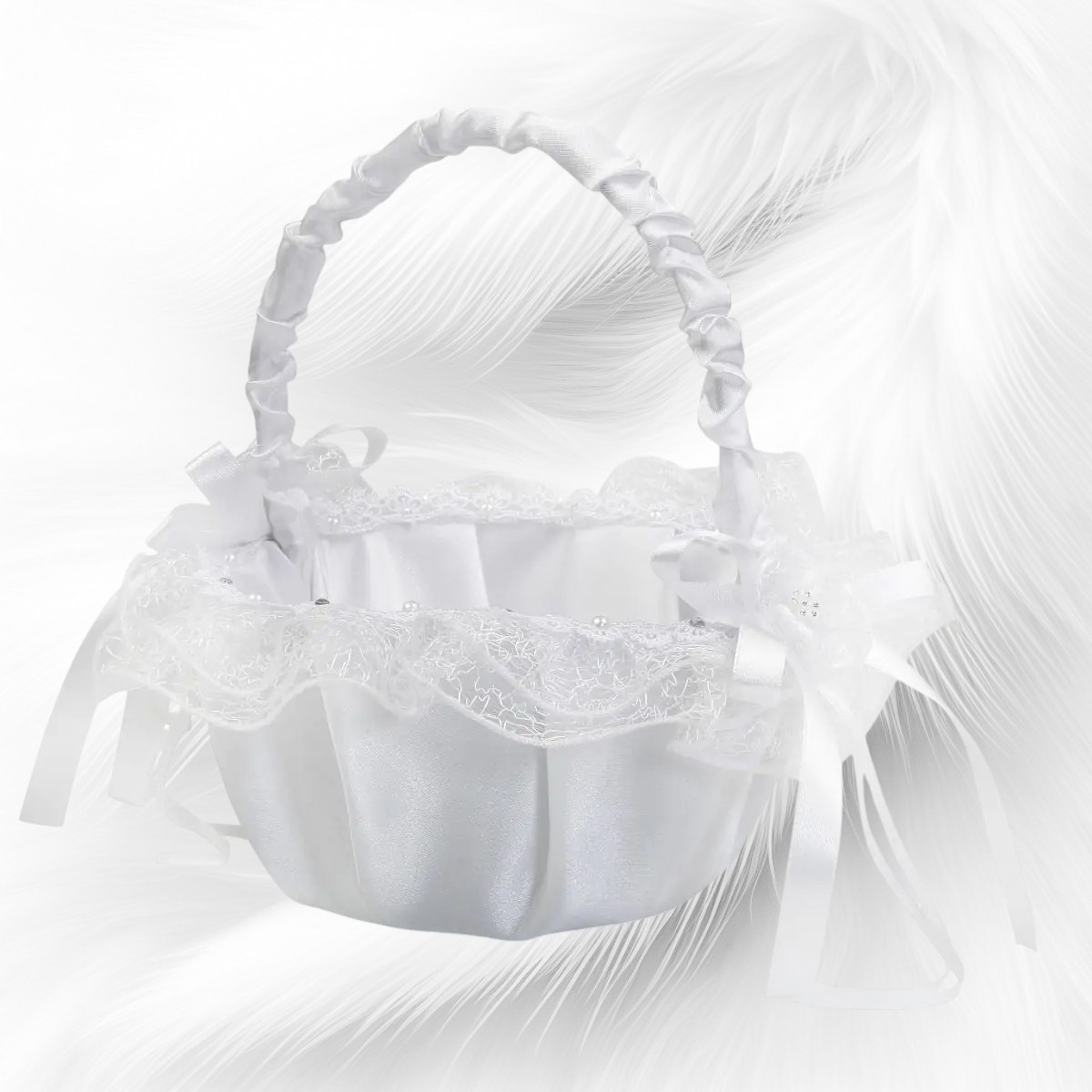 Panier tulle blanc