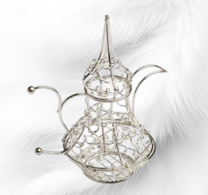 Boîte à dragées Théière en métal - Boîte de 12